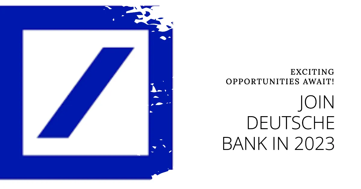 Deutsche Bank Recruitment For Intern Java Developer 2023